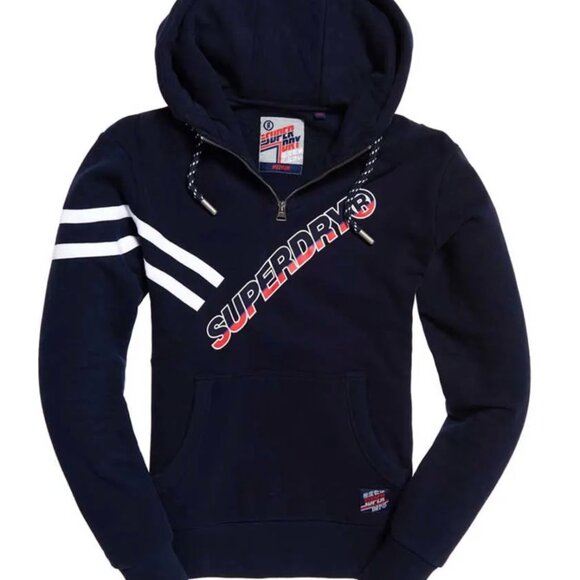 Superdry Racer Print Scuba Hoodie NWT - Picture 1 of 7